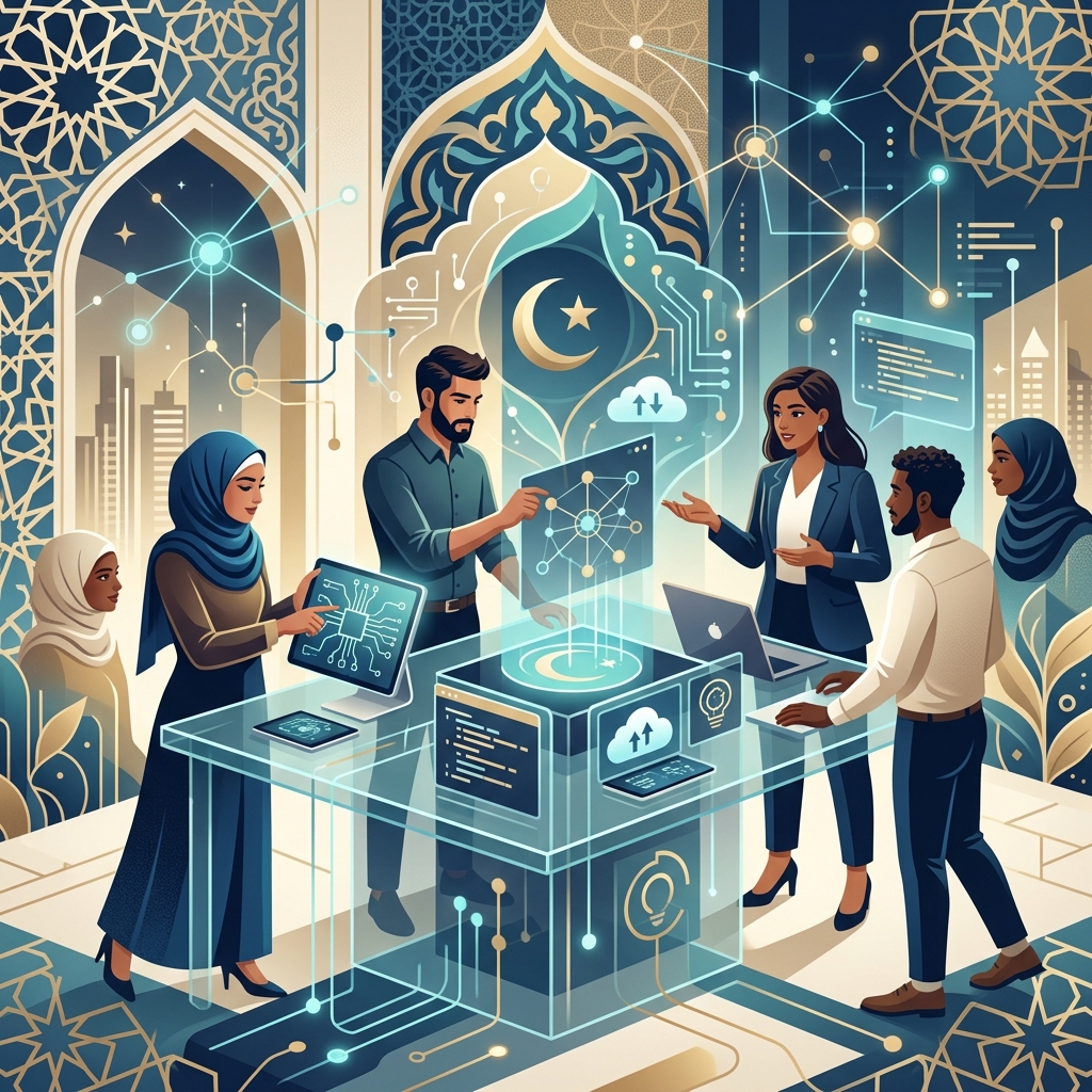 Research the need, build a working solution, and share responsibility for what comes next. illustration