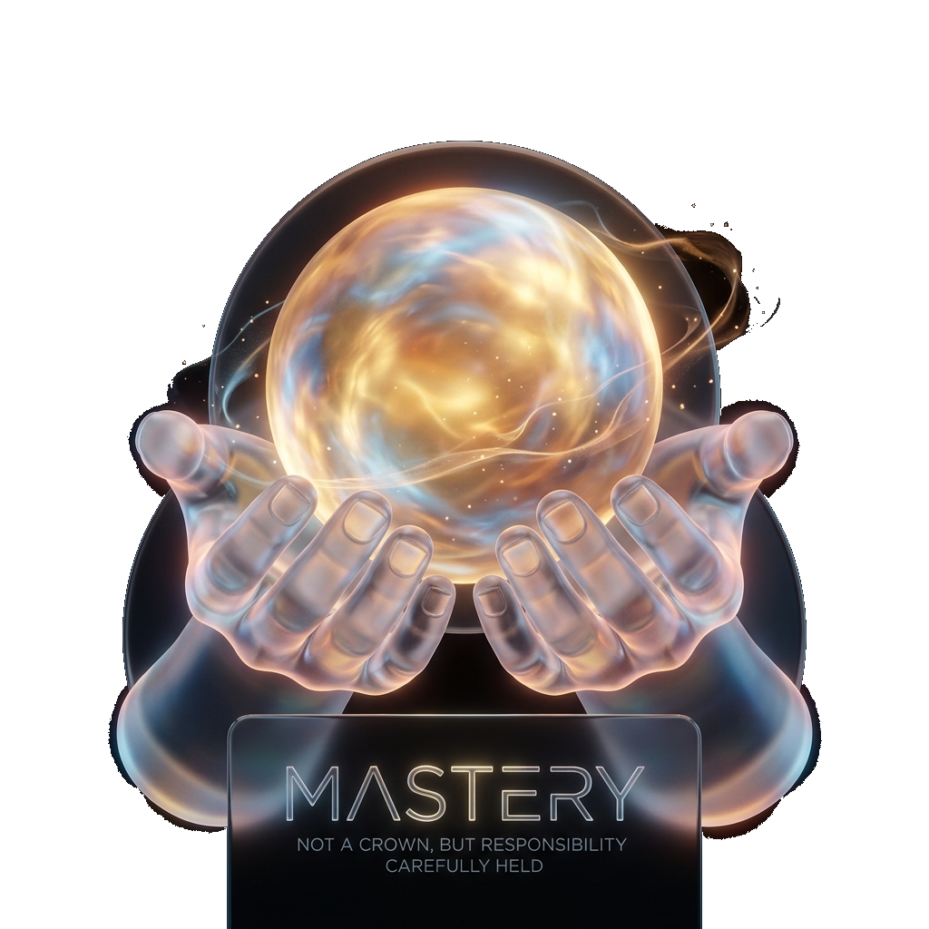 Mastery is not the final stop or the untouchable title; It is the position of carrying the work, the limit, the mistake and the one after it together. anlatım görseli