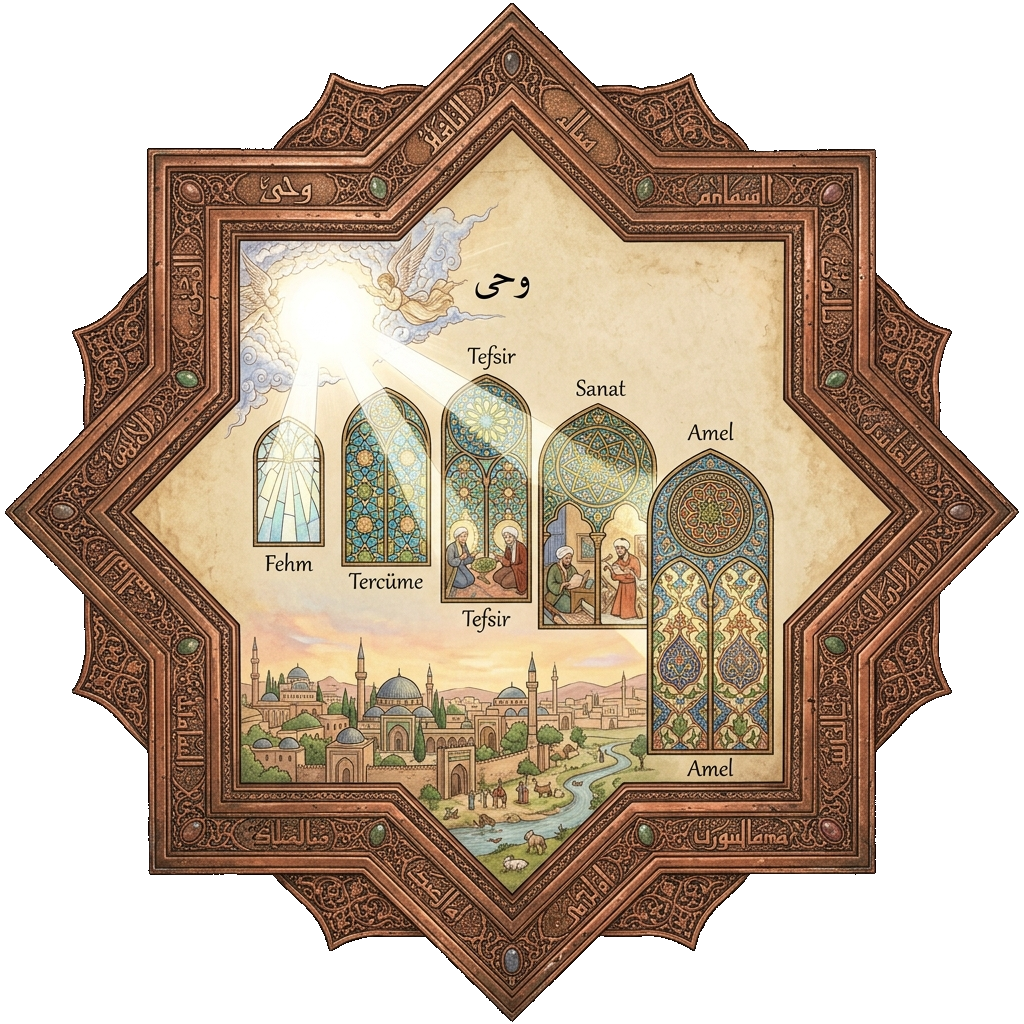 The wording of the Quran, its Turkish meaning, RUYAH expansion and our choice of application are not the same thing. anlatım görseli