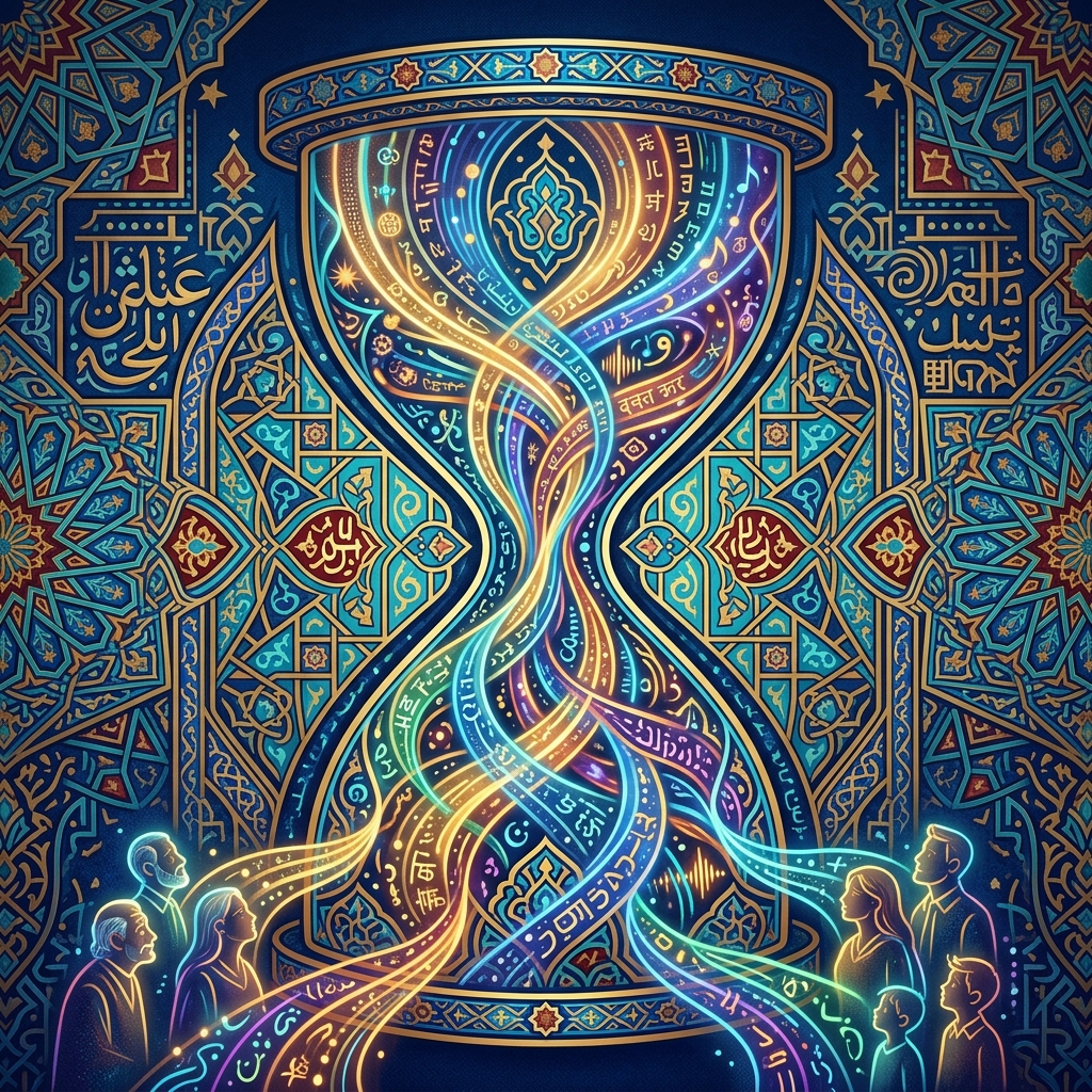 People take root in their own language, become neighbours in another, and join shared work. illustration
